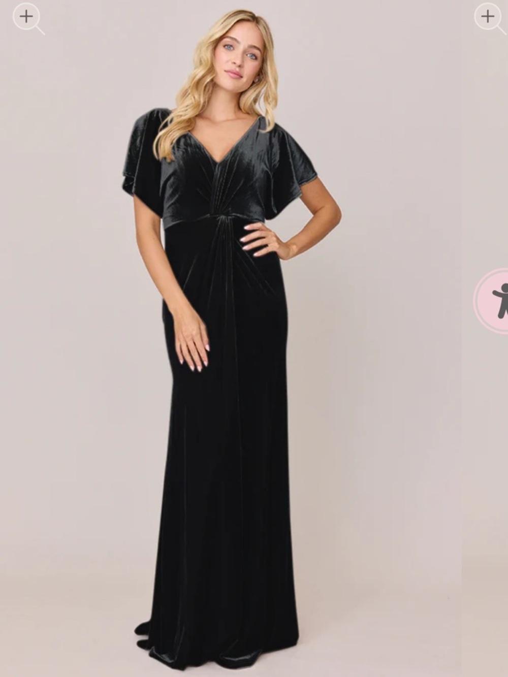 Revelry Gwen Velvet Dress Black Wedding Bridesmaid Black Tie Size 10 Occasion